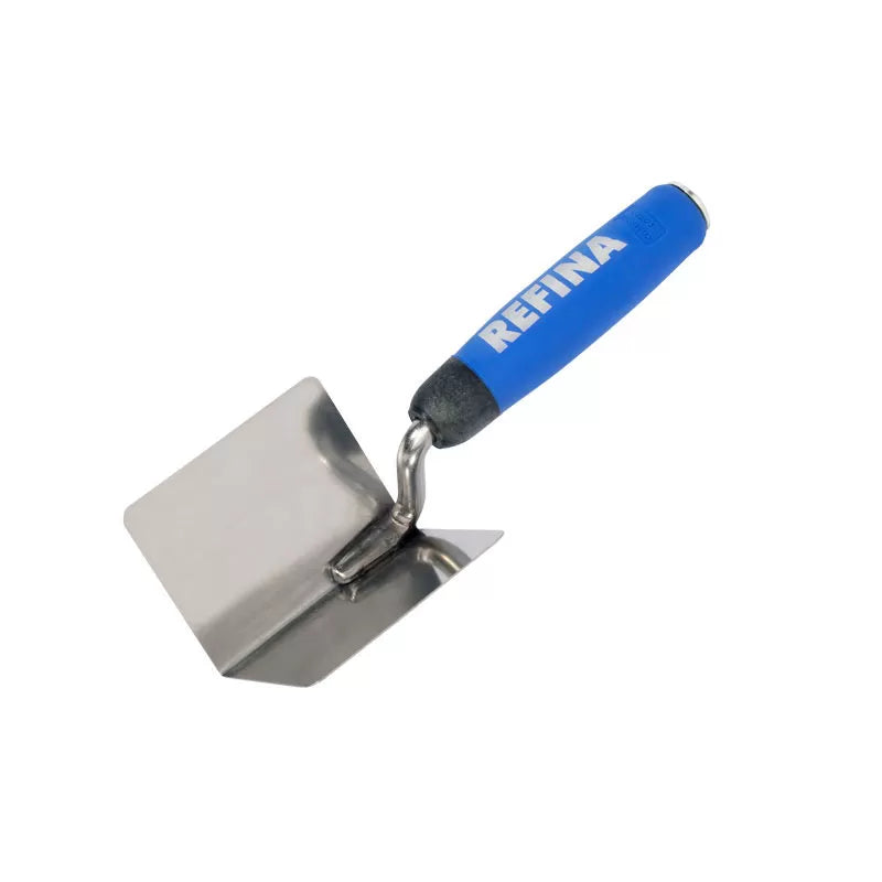 Corner trowel internal 3" (80x60mm) stainless steel soft grip