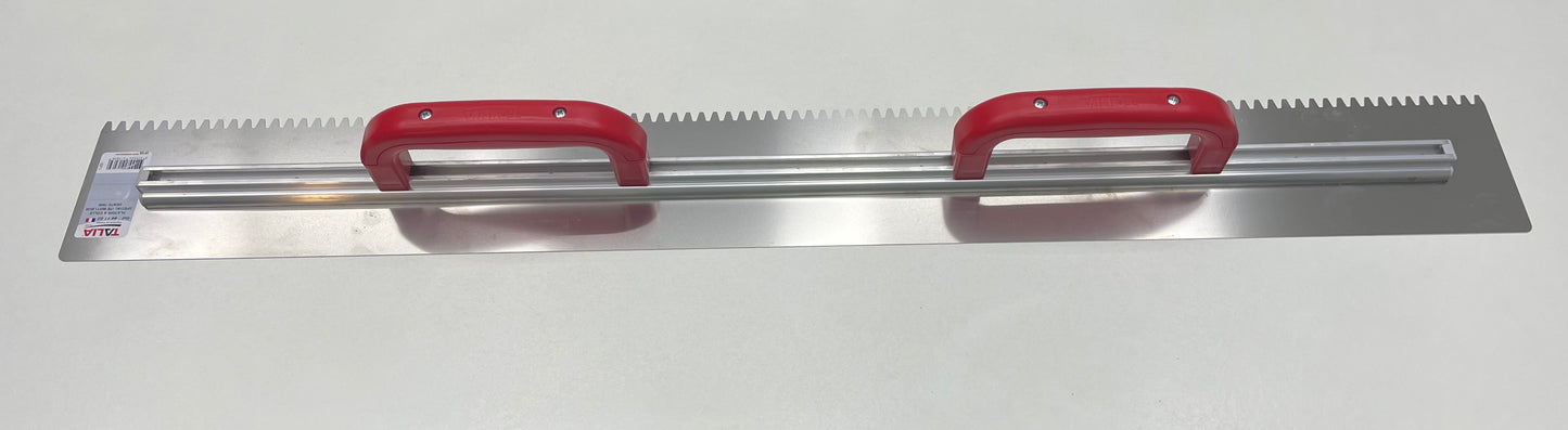 Double Handle Straight Edge And Toothed Edge Trowel 1m