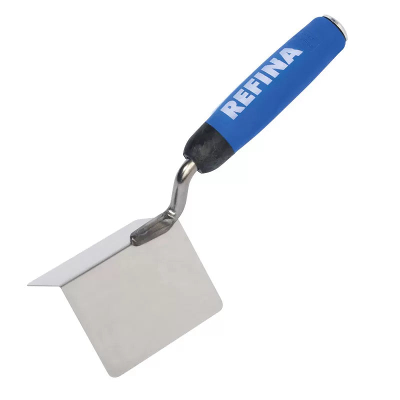 Corner trowel external 3" (80x60mm) stainless steel soft grip