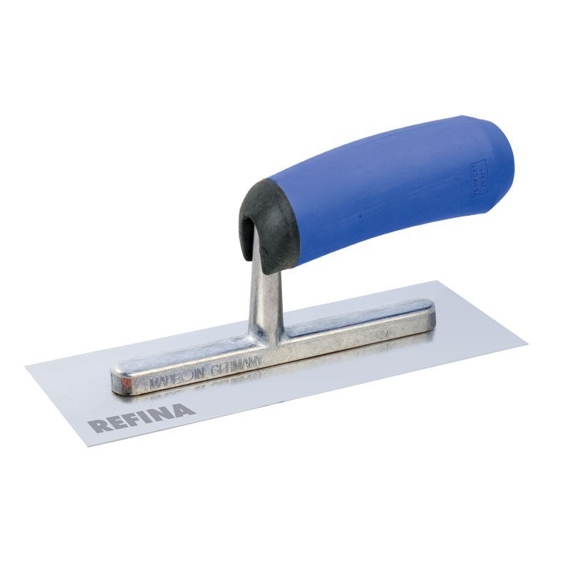 Midget trowel 8x3"(200x80mm) stainless steel 0.7mm gauge soft grip