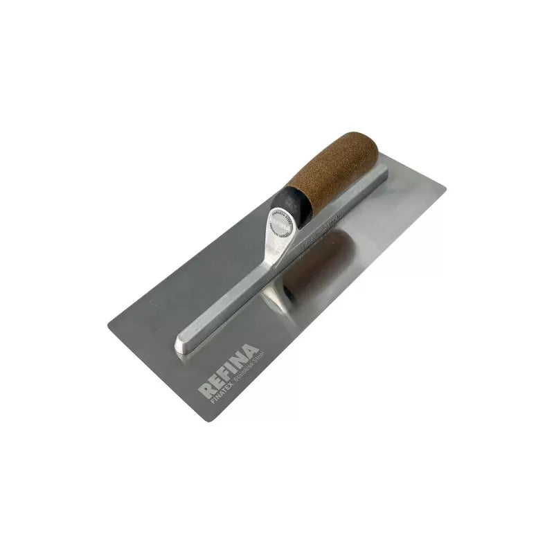 FINATEX-1 trowel stainless steel 0.65mm gauge cork grip