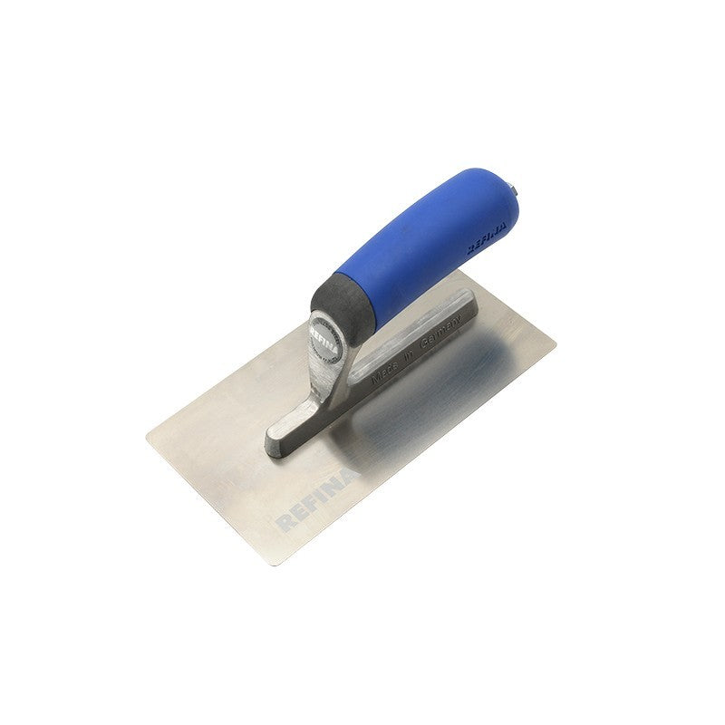 FINATEX flex midget trowel Wide 8x4¼" (200x110mm) stainless steel 0.4mm gauge soft grip