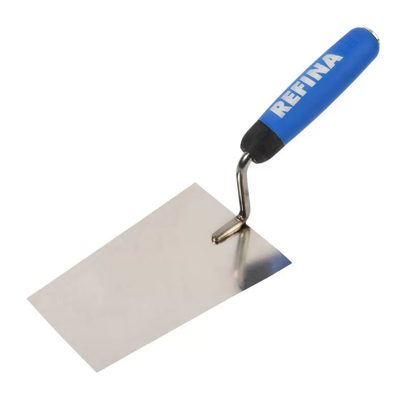 Bucket square end trowel stainless steel soft grip