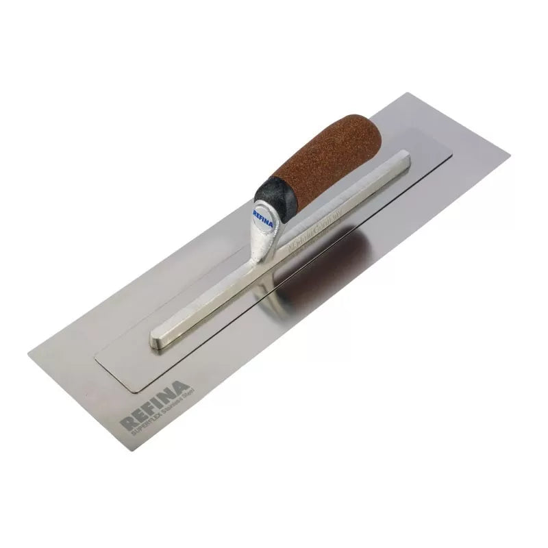 SUPERFLEX-1 trowel stainless steel 0.4mm gauge cork grip