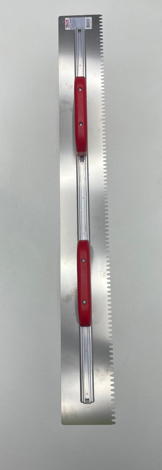 Double Handle Straight Edge And Toothed Edge Trowel 1m